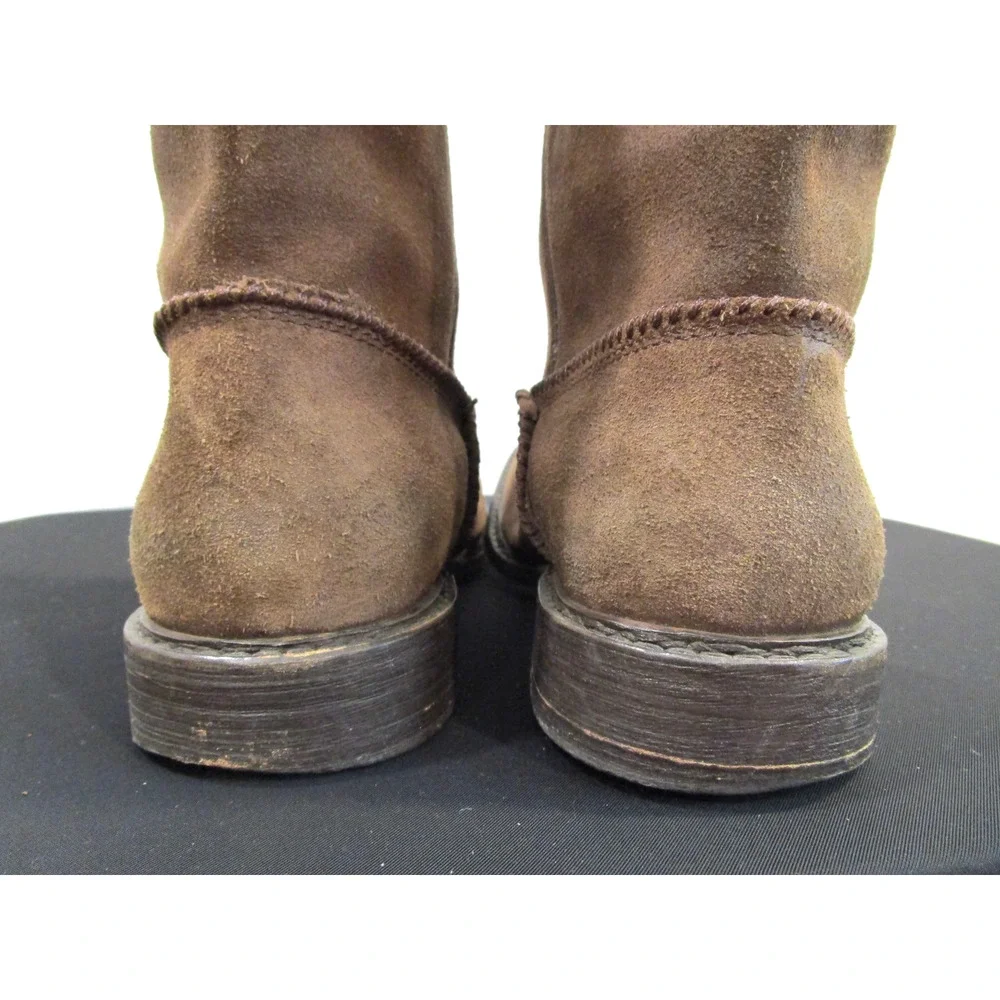 Frye Brown Suede Marco Roper Western Cowboy Boots Men 9.5 D